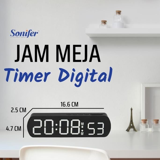 Promo Sonifer Jam Timer Digital Jam Meja Timer Dapur Countdown Stopwatch