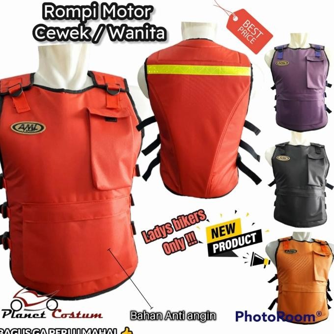 Promo Rompi motor Pelindung dada Ladys biker wanita cewek anti angin COD