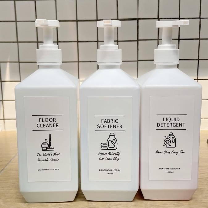 Botol 1000ml Refill Kosong Pump Tempat Sabun Cuci Piring Pel Pewangi