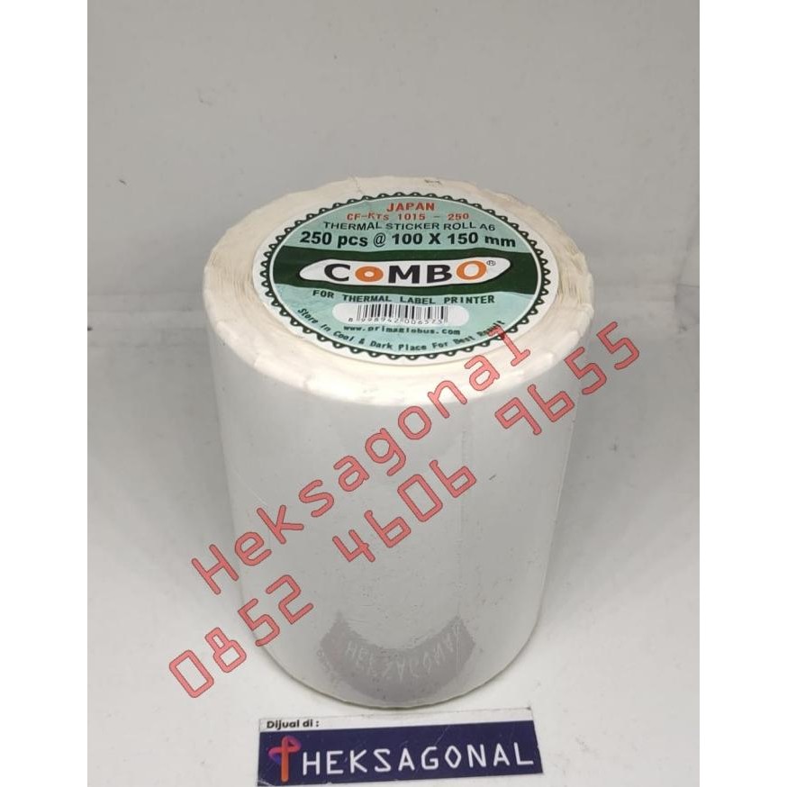 

best produk] Kertas Label STICKER 100x150mm Thermal Label pengiriman A6 Balikpapan
