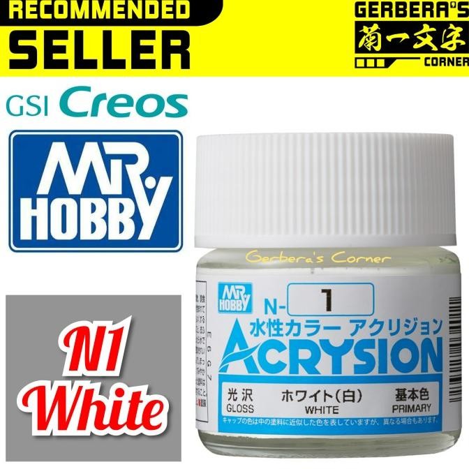 

Promo N1 White Acrysion Water Based Acrylic Paint Mr Hobby Original COD