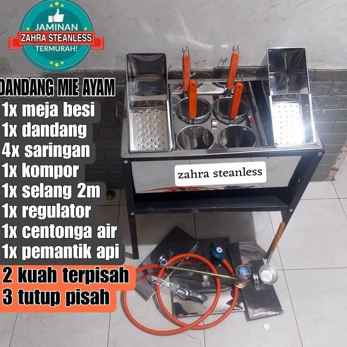 dandang mie ayam 4 lubang set meja / boot / Dandang mie kocok jumbo ALU