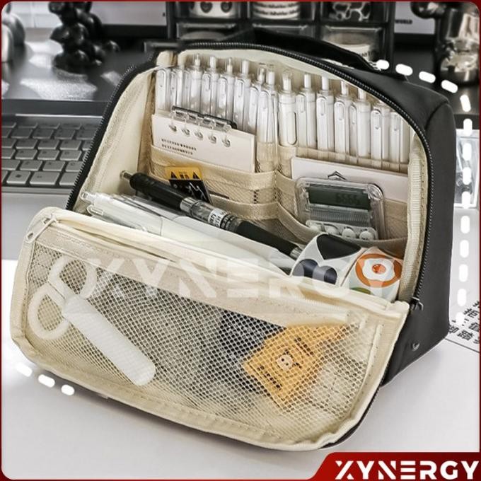 

Tempat Pensil Kanvas Kapasitas Besar ZHIBIGE Model Tas Penyimpanan Alat Tulis Multifungsi H24M