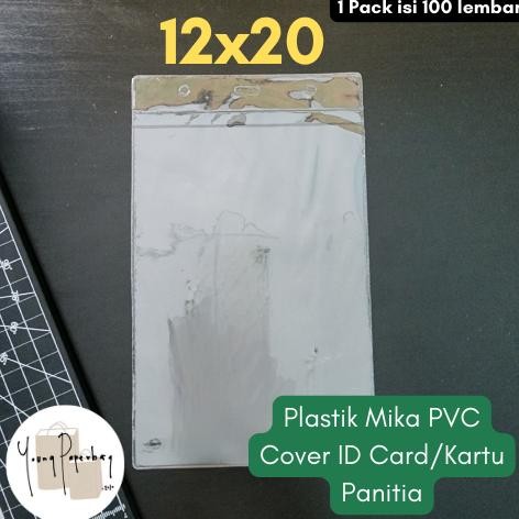 

fgs-3 Kantong Plastik Mika Cover Nametag Panitia / ID CARD Uk. 12 x 20 Termurah