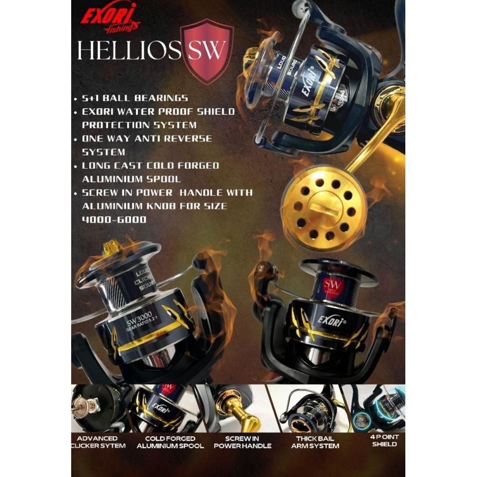 Murah Exori Hellios Sw 1000 2000 3000 4000 6000 Reel Pancing Saltwater Helios