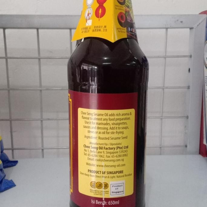 

Minyak wijen Pagoda Chee seng pure black sesame oil 650 ml singapore bukan 750 murah