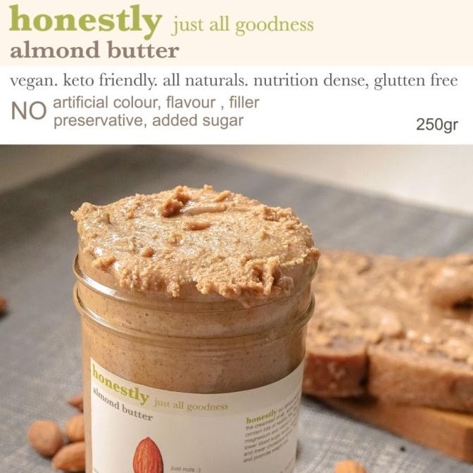 

HONESTLY almond butter unsweetened vegan keto glutenfree murah