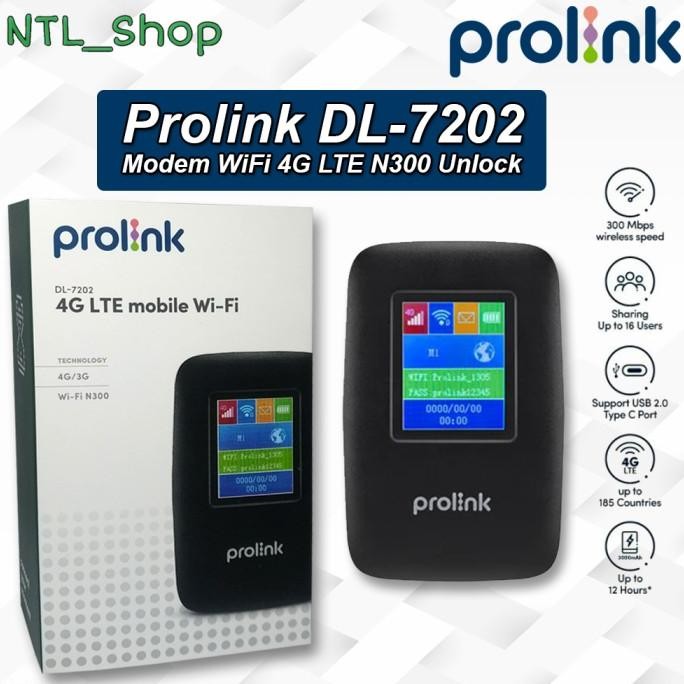 Prolink Dl 7202 Modem Wifi  4G Lte N300 Unlock All Operator   Prolink Dl-7202 Modem Wifi Portable Co
