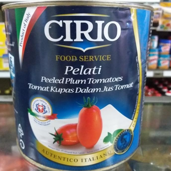 

cirio tomato peeled 2.5kg pelati tomat kupas dalam jus tomat murah