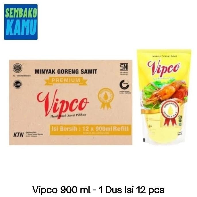 

Minyak Goreng Vipco 900 ml - 1 Dus Isi 12 pcs murah