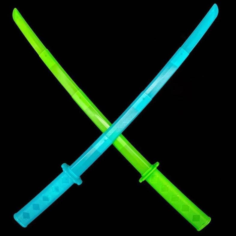 dgh-43 Mainan Pedang Lipat Panjang Mainan Pedang Pedangan 3D Mainan Fidget Katana Neon Pedangan Fidg