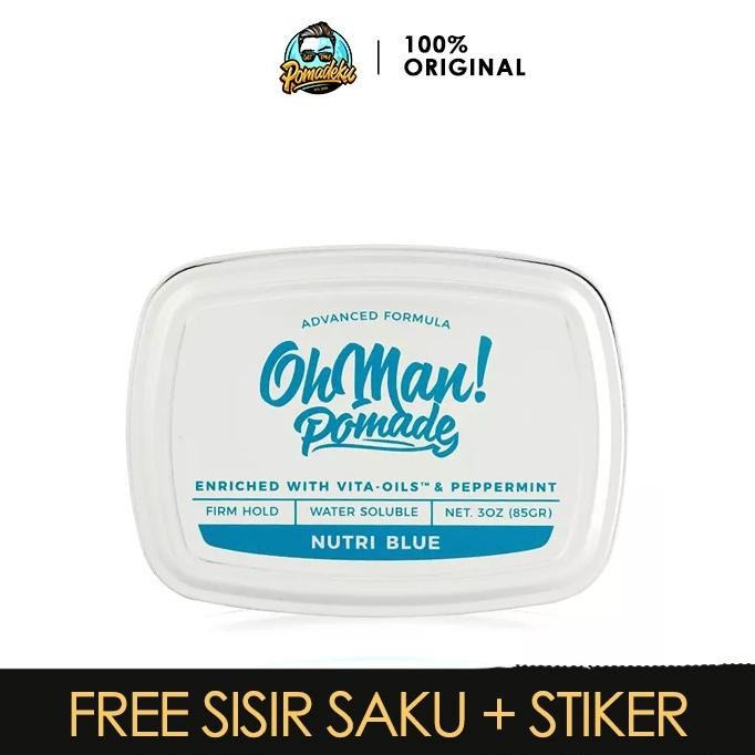 Oh Man Pomade Nutri Blue Firm Hold Water Soluble murah