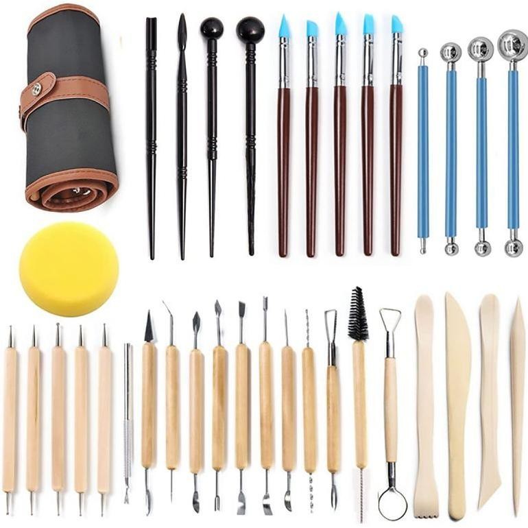 

IQR-914 36pcs Alat Ukir Clay pottery tools Alat Ukir Tanah Liat Alat Ukir Clay Pottery Crafting Tools Hemat
