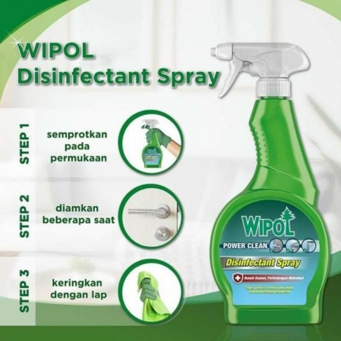 Wipol Power Clean Disinfektan Spray 500 ml murah