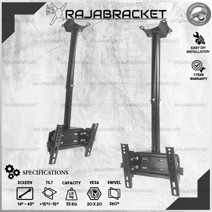Bracket Braket Breket TV 19 24 32 43 49 50 55 inch, Bracket Ceiling/Gantung 55 50 49 43 42 40 32 Inc