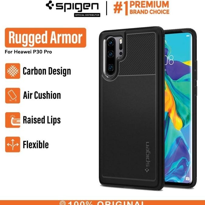 [Good] Case Huawei P30 Pro Spigen Softcase Corbon Fiber Rugged Armor Casing