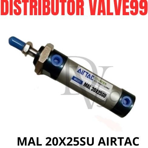 Cylinder Pneumatic Airtac Mal 20 X 25 Su Mal20X25Su New Stok