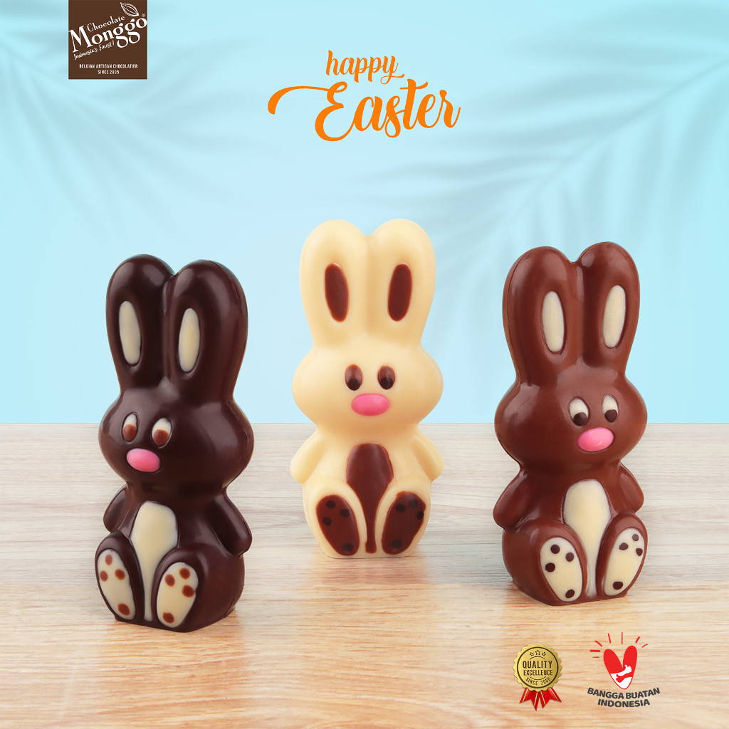 

Chocolate Monggo | Easter Mini Bunnies 3x50g | Cokelat Kelinci Paskah