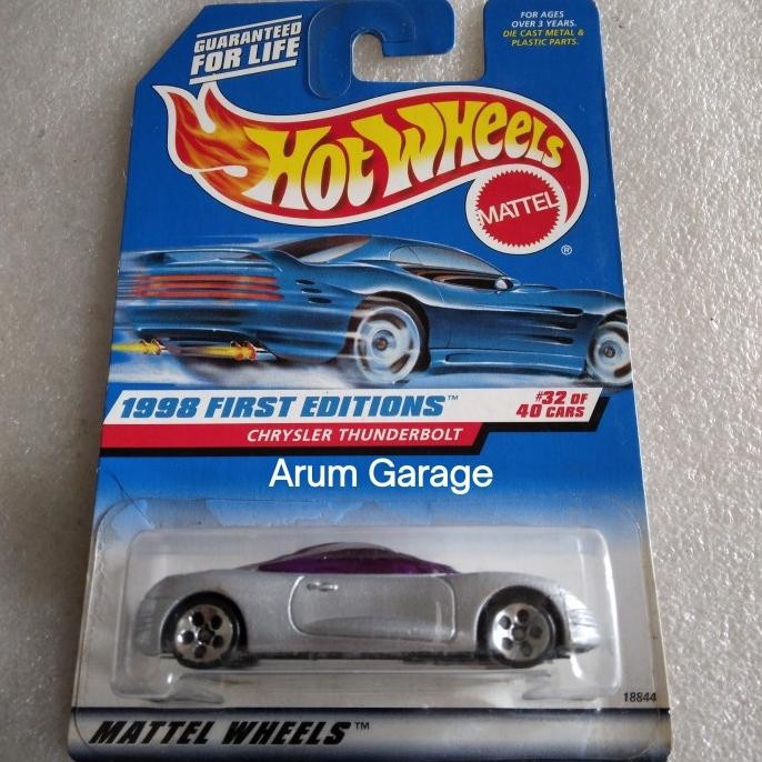 Hot Wheels Chrysler Thunderbolt. US Card 1998 First Editions Series. Warna Silver.