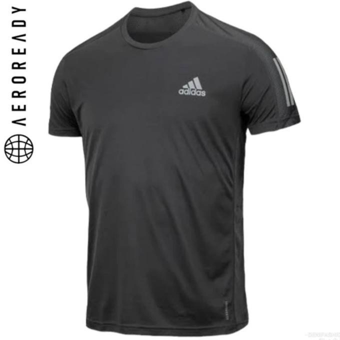 Kaos Adidas Original Kaos Olahraga Pria Running Abu Gelap Murah Ori Terlaris