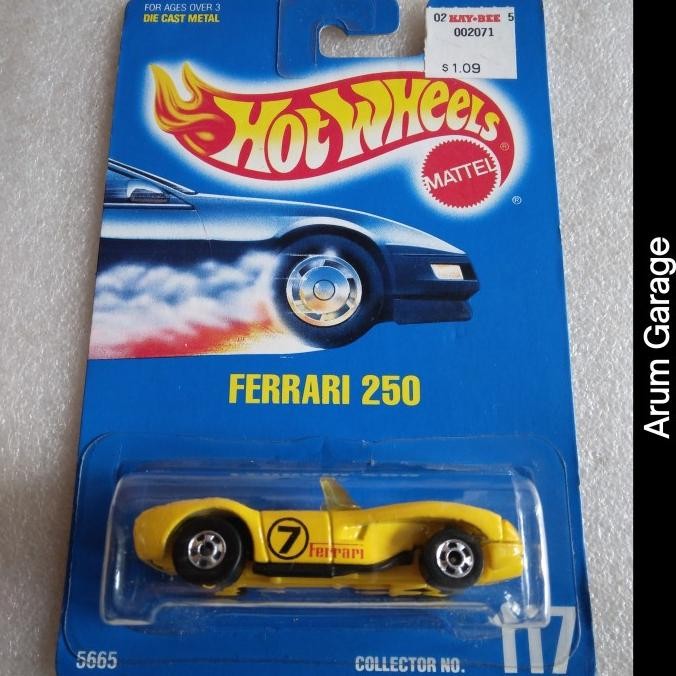 Hot Wheels Ferrari 250. Testarossa. Blue Card Tahun 1991. Koleksi Item