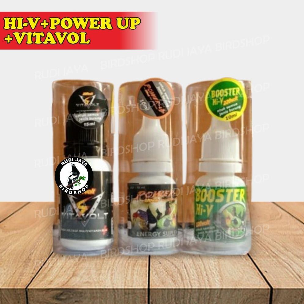 wdr-75 1 Paket Vitamin Doping Burung Pleci Dari 220 VOLT Vitavolt Dan Power Up Dan Booster HI-V Bong