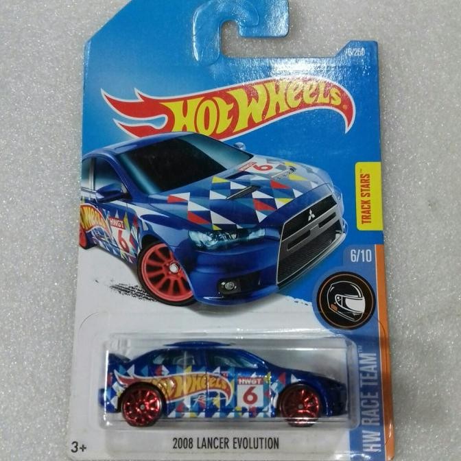 Hot Wheels Mitsubishi Lancer Evolution 2008. HW Race Team. Track Stars