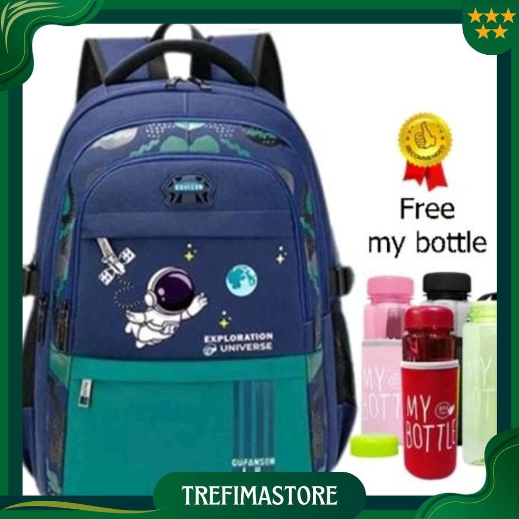 [ Free Botol ] Tas Astronot Anak Laki Laki / Tas Sekolah Anak Laki Laki Perempuan Sd Dan Smp Kualita