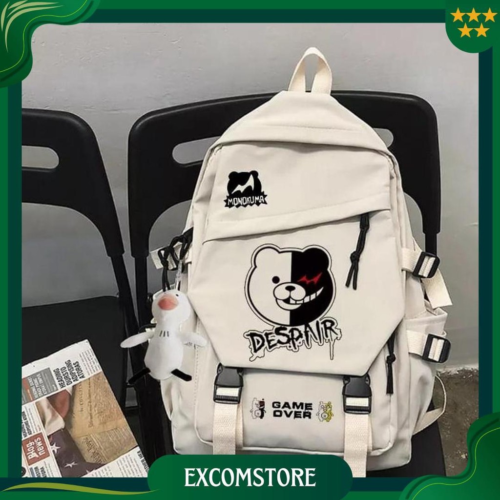 Ransel Anime Danganronpa Monokuma Ransel Kasual Pria Wanita Ransel Remaja Perempuan Laki-Laki Promo 
