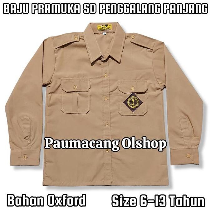 New Arrival, Setelan Seragam Sekolah Pramuka Sd Penggalang Putra Baju Pramuka Penggalang Lengan Panj