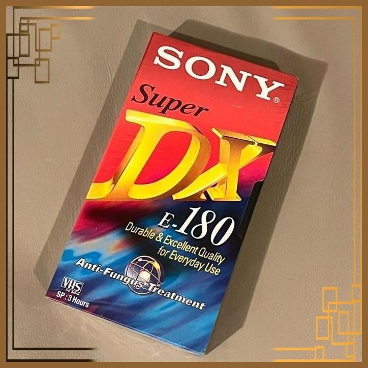 [TPK] Kaset Jadul Kosong Segel Rekam Video VHS Sony Super DX E-180 Video Blank Tape Cassette E-180DX