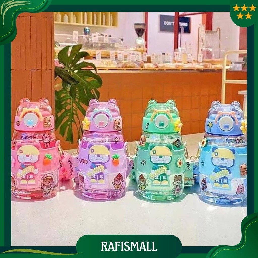 Sirlybeaute06 Botol Anak Motif Beruang 600Ml / Botol Minum Anak Viral / Botol Sekolah Anak / Botol J