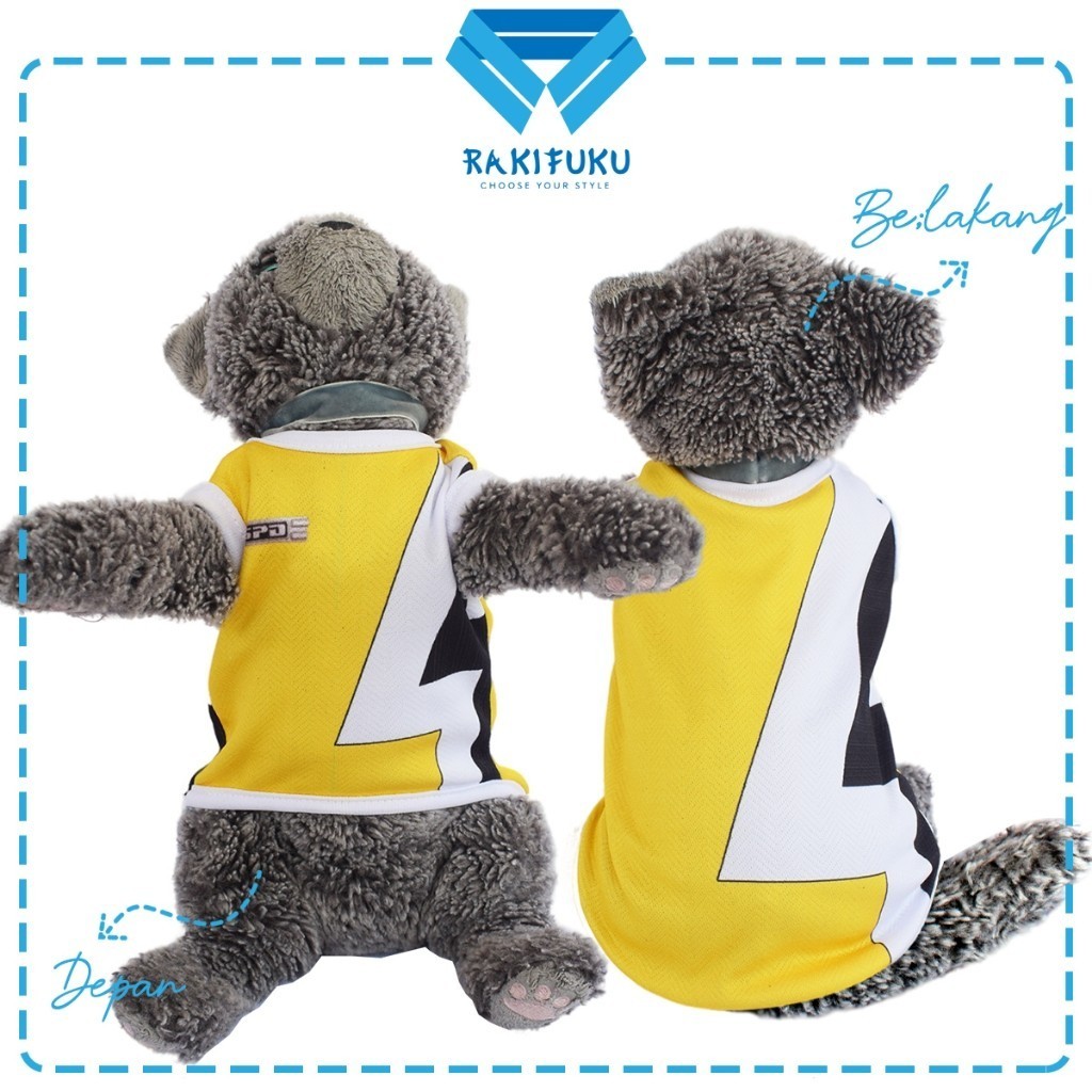 baju kucing anjing lucu power ranger kuning