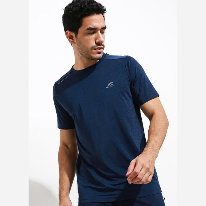 Giordano G-Motion Basic Tee Pria Melange Navy