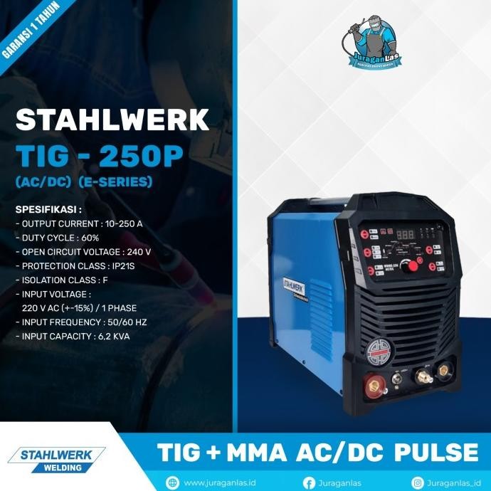Mesin Las AC/DC TIG / Argon Pulse merk Stahlwerk TIG-250E P AC/DC