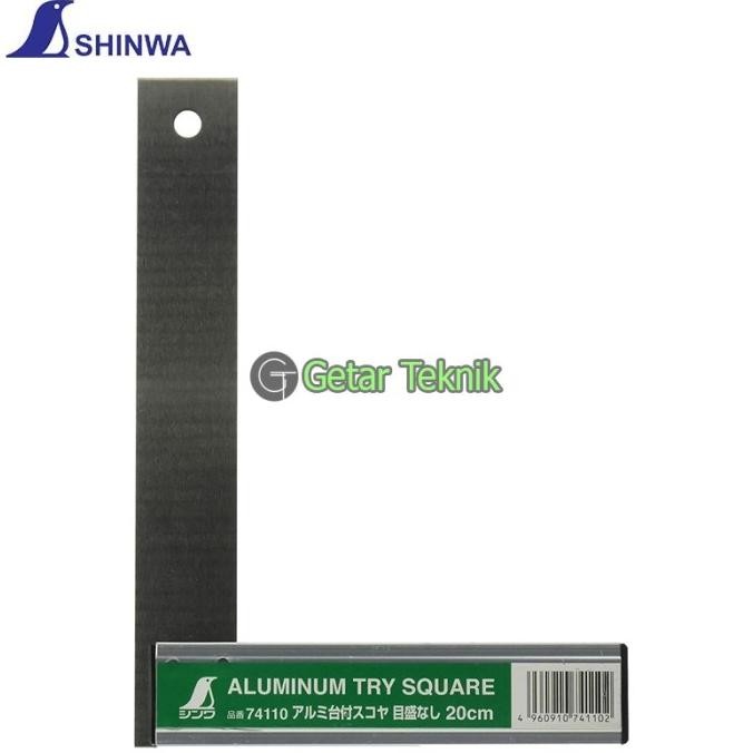 

Hot Sale! Penggaris Siku Shinwa 74110 20Cm Rules Try Square Aluminum Base