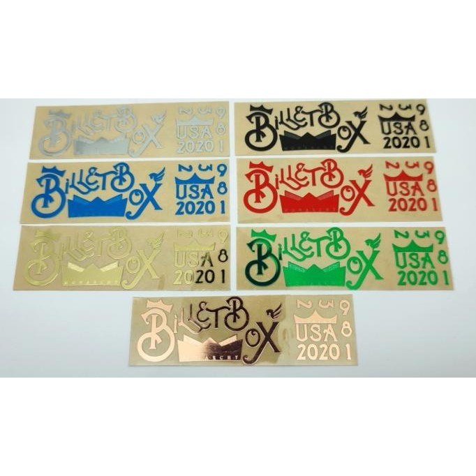 Stiker Metal Timbul Billet Box Monarchy | R4C | Vpr | Pure Nickel
