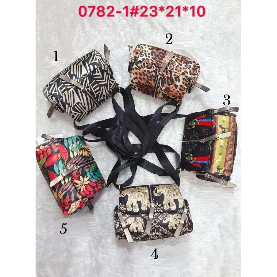 Grosir Tas Wanita Import Jinjing Dan Selempang Chibao Mini Cb0782 0782 Motif Campur Bahan Parasut Ku