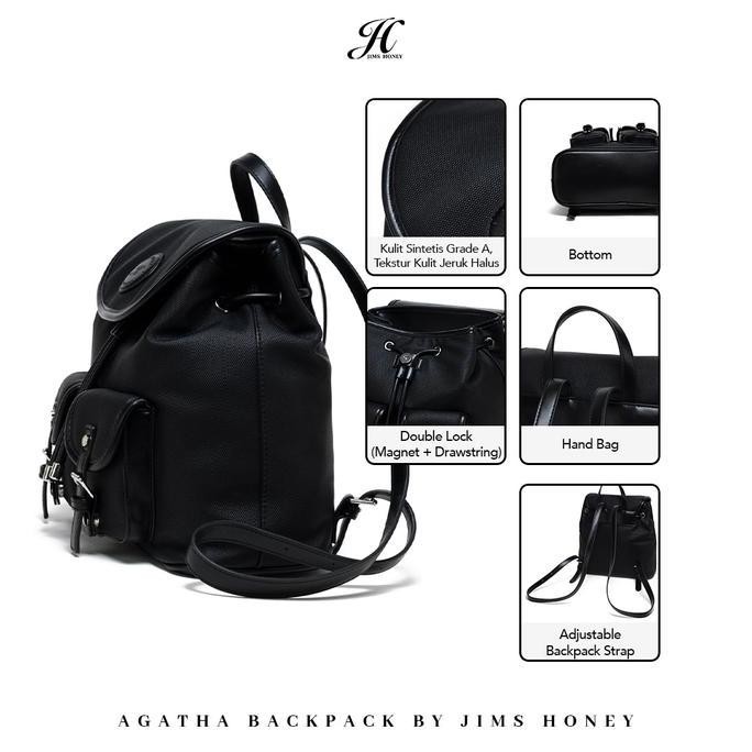 Sale Jims Honey - Agatha Backpack - Tas Ransel Wanita Kulit Serut