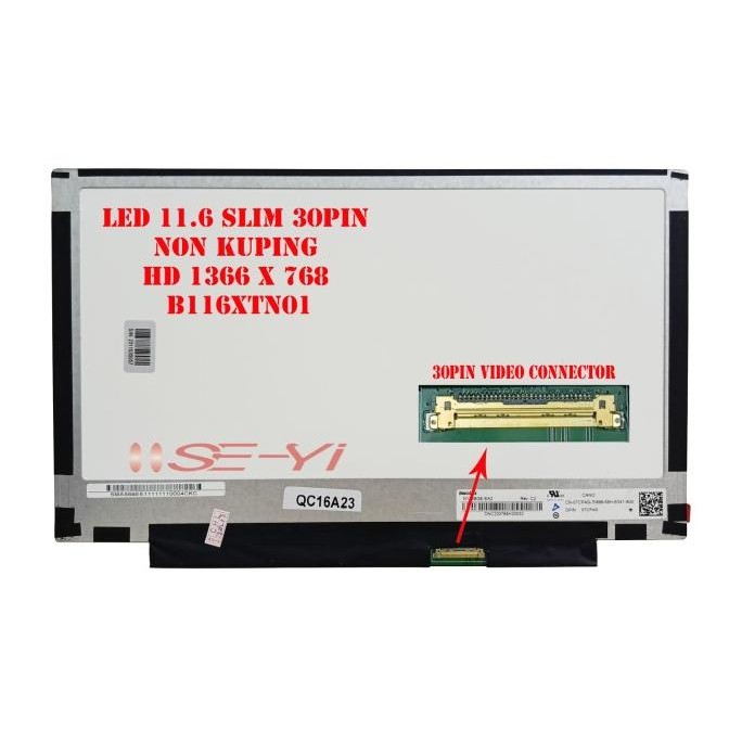 Led Lcd Axioo Mybook 11G 11.6 Slim 30Pin
