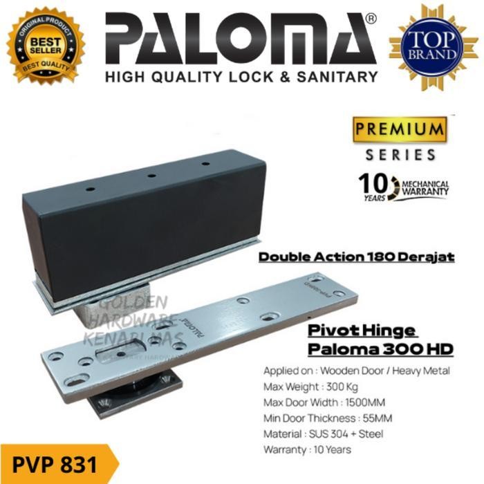 Paloma Pvp 831 Engsel Pintu Putar Pivot Hinge 300 Kg Stainless Sus 304 Original Dan Terpercaya