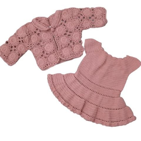 Dress Rajut Bayi Hand Made Atasan Dan Bawahan Best Seller