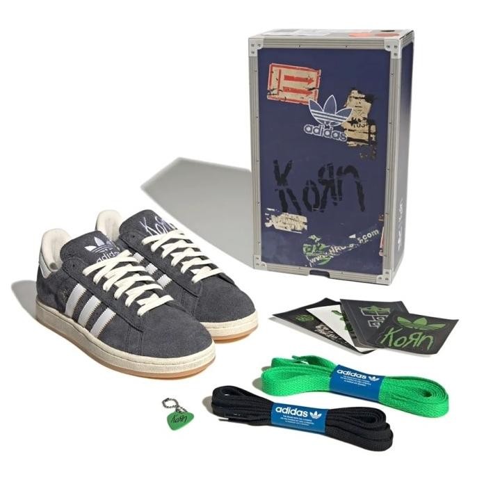 Sepatu Adidas KoRn x Campus 2.0 Grey Carbon Off White Mens Limited