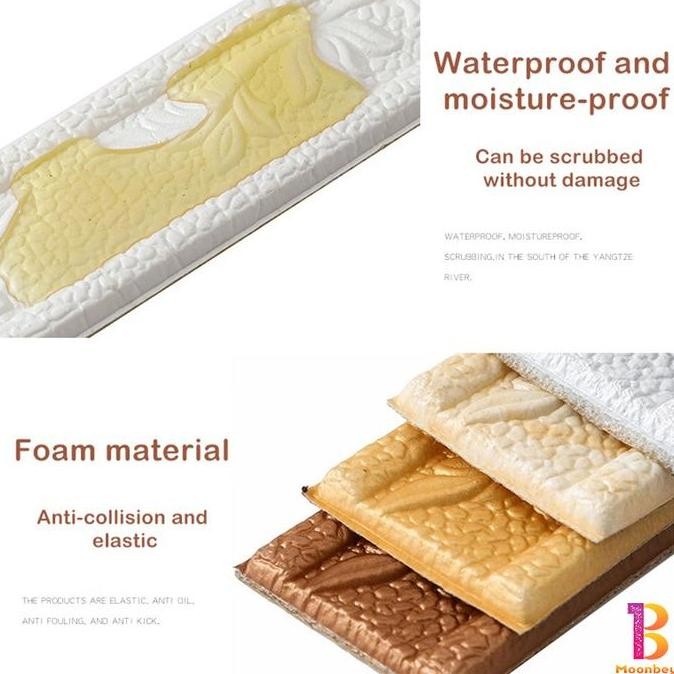 6 Warna Stiker Dinding Berperekat Untuk Menghias Langit-Langit Sudut Atas Pvc Putih, Emas Tua, Temba