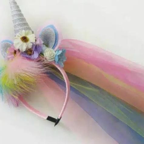 BEBAS ONGKIR - BANDO UNICORN RAINBOW ANAK DENGAN SLAYER