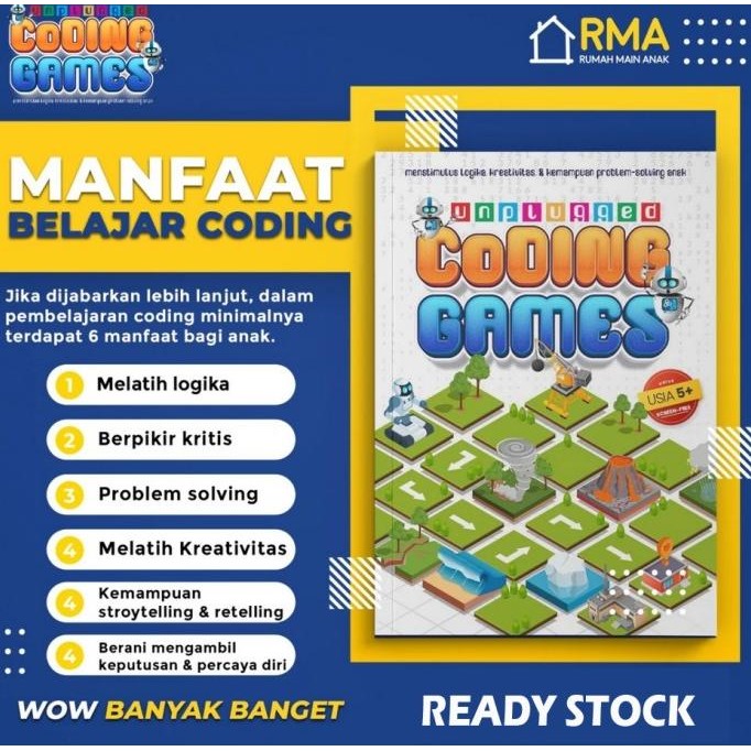 TERMURAH - Buku Aktivitas Anak : Unplugged Coding Games (maskana)