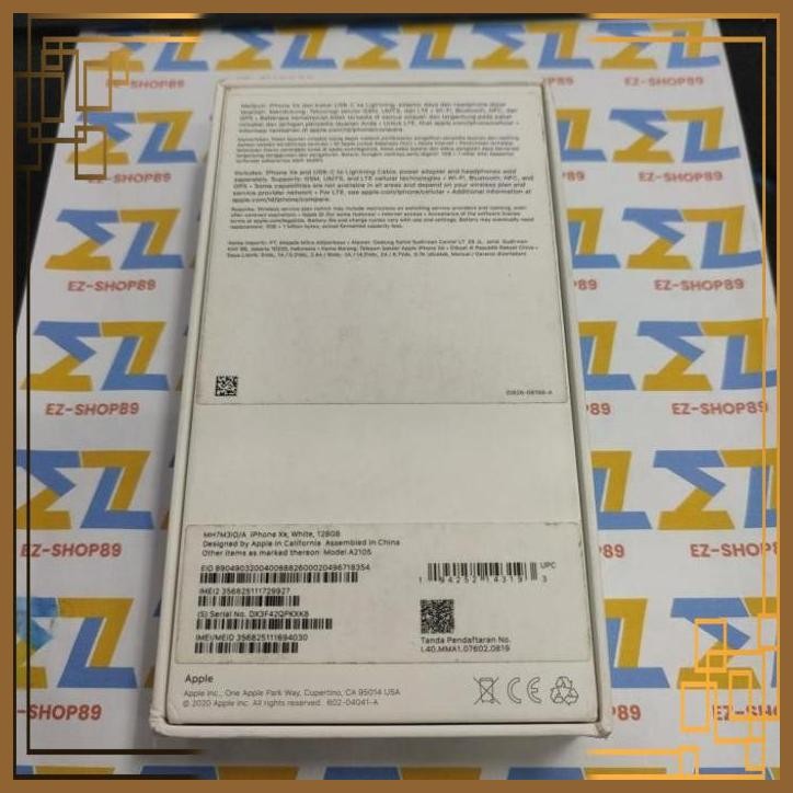 [EZS] DUS BOX HANDPHONE IPHONE XR WHITE ORIGINAL 100% COPOTAN