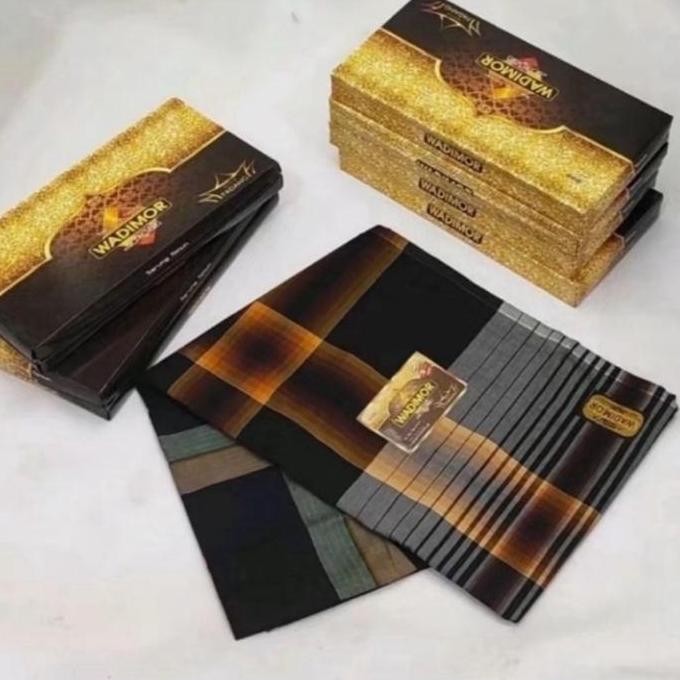 Sale [Cod] Paket Hemat 10Pcs Sarung Wadimor/Kombinasi/Tenun Dewasa Motif Kombinasi Muslim Polos Nyam