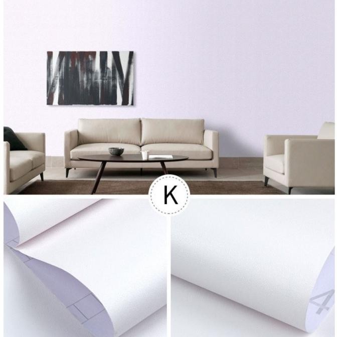 Wallpaper Dinding Putih Polos 45cm x 10m murah