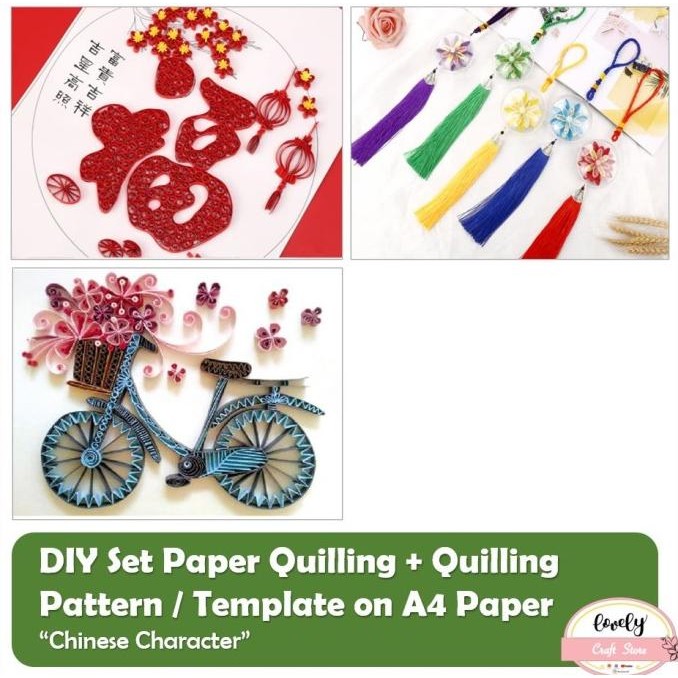 

Quilling Set Template Pattern DIY Gantungan Tassel Rumbai Aksesoris murah